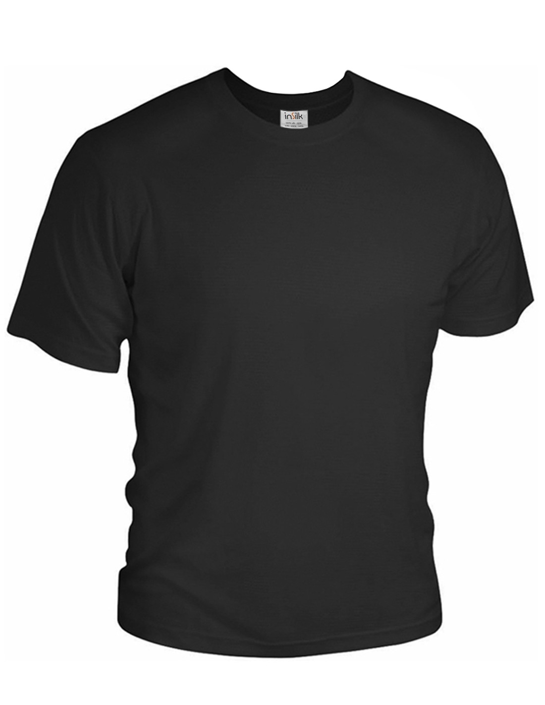 Dertig plastic titel Zijden T-Shirt Rondhals inSilk Silkbasics Zwart